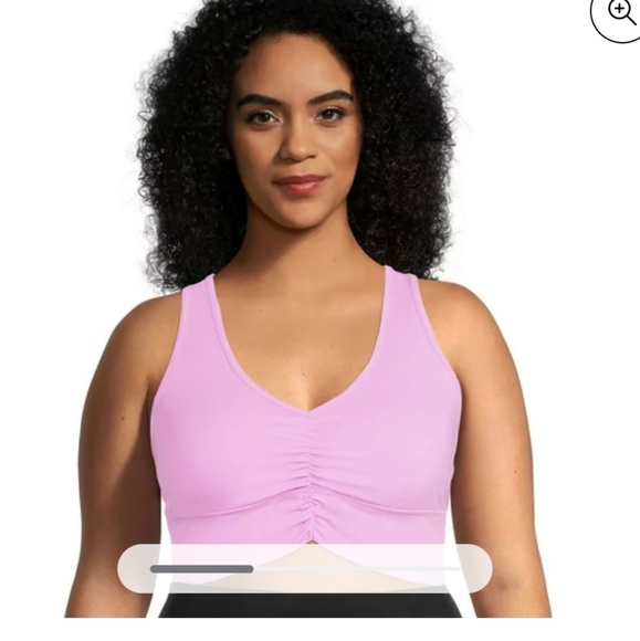 Avia 4X Violet Bloom Plus Size Ruched V-Neck Sports Bra NWT New - Picture 5 of 5